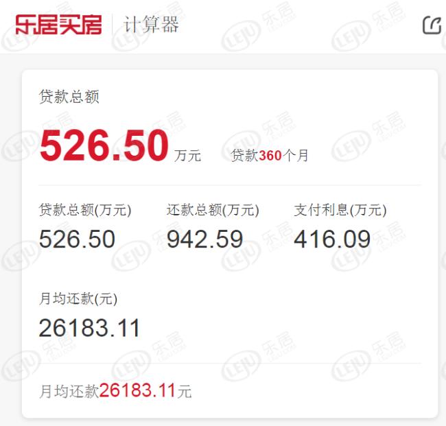 最新二套房商贷计算器